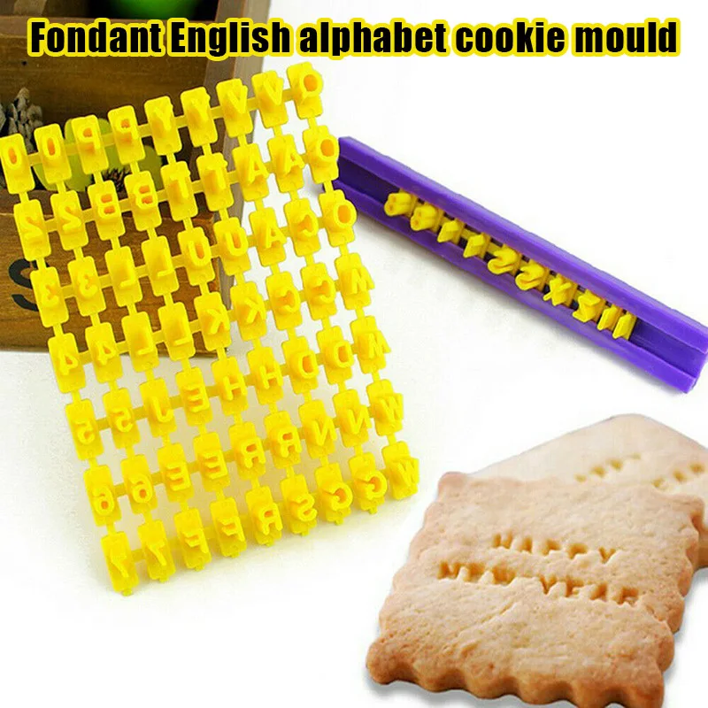 

Alphabet Number Cookie Biscuit Letter Stamp Mould Decorations Fondant DIY Tool for Kitchen DAG-ship