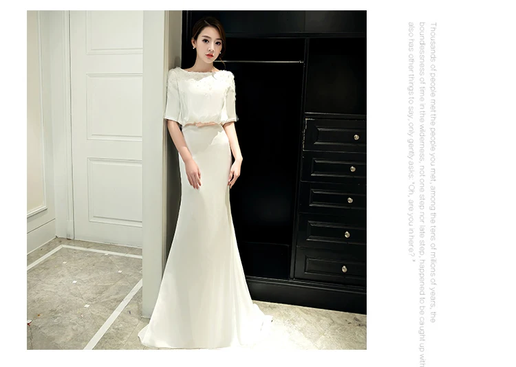Длинное женское платье с коротким рукавом vestido de fiesta de boda, кружевное вечернее платье, платье с баской iltapuku