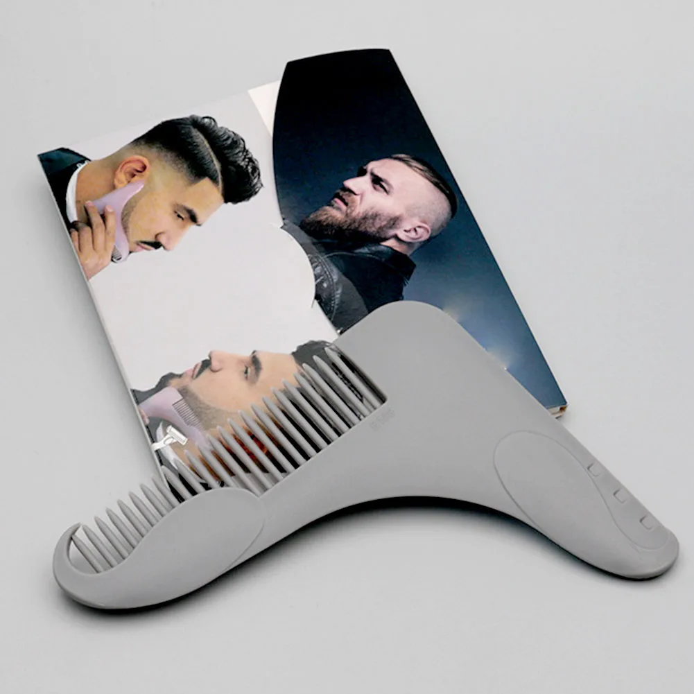 Moustache Trim Template Anti Static Durable Home Assist Men Styling Beard Comb Modelling Facial Shaving Shaping Tool Lightweight