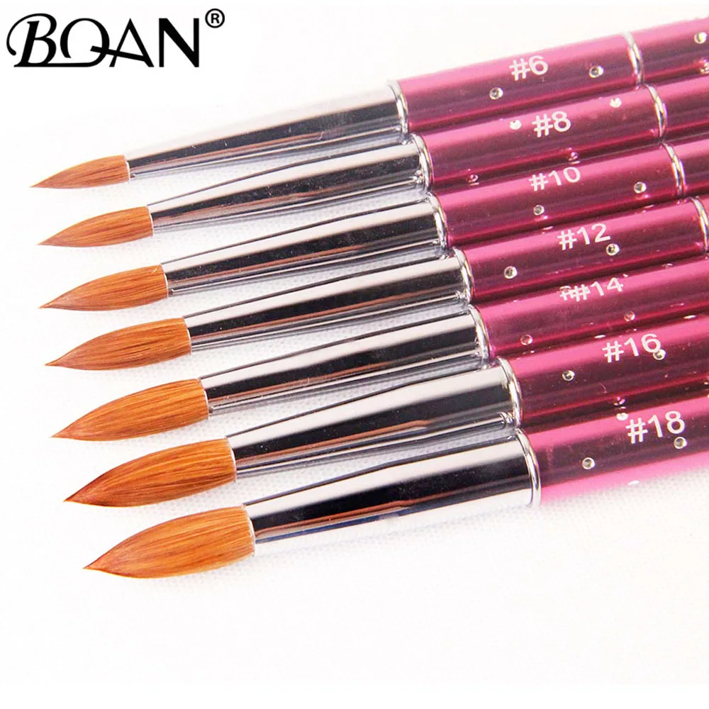 50 Pc 8 Metal Nail Brush Kolinsky Acrylic Nail Brush For Sable Brush