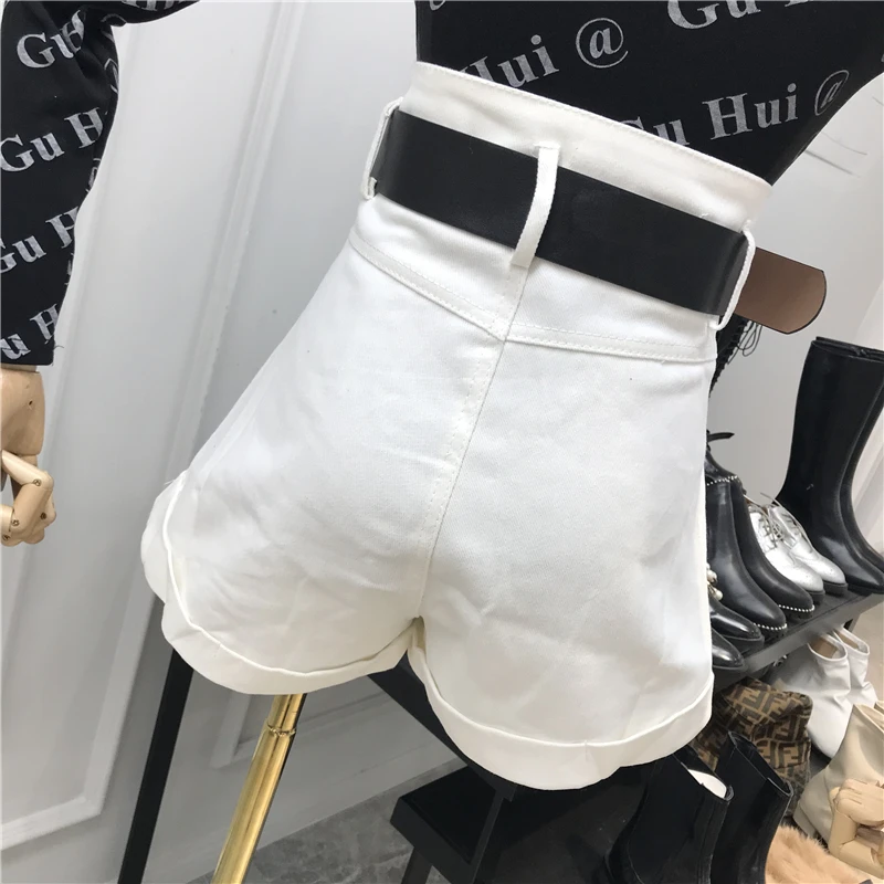 Fashion High Waist Women's Shorts Spring New Wide-Leg Pants Casual Jeans Shorts Girls Lady Hot Pants Students Denim Shorts