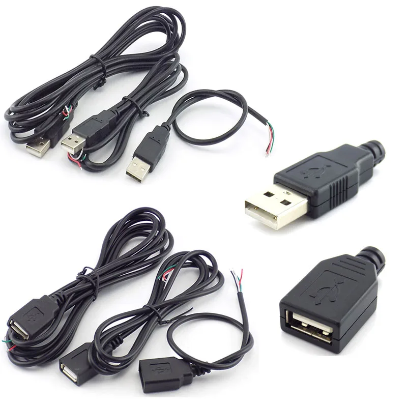 4-контактный разъем Micro USB 2 0 гнездовой/гнездовой головной кабель для DIY шнур
