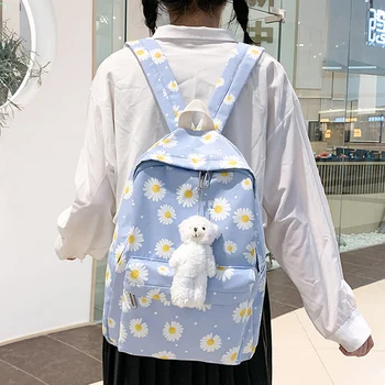 

Oxford waterproof large-capacity backpack 2020 new ladies backpack luxury designer small daisy print fashion student bag