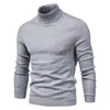 10 Color Winter Men's Turtleneck Sweaters Warm Black Slim Knitted Pullovers Men Solid Color Casual Sweaters Male Autumn Knitwear ► Photo 3/6