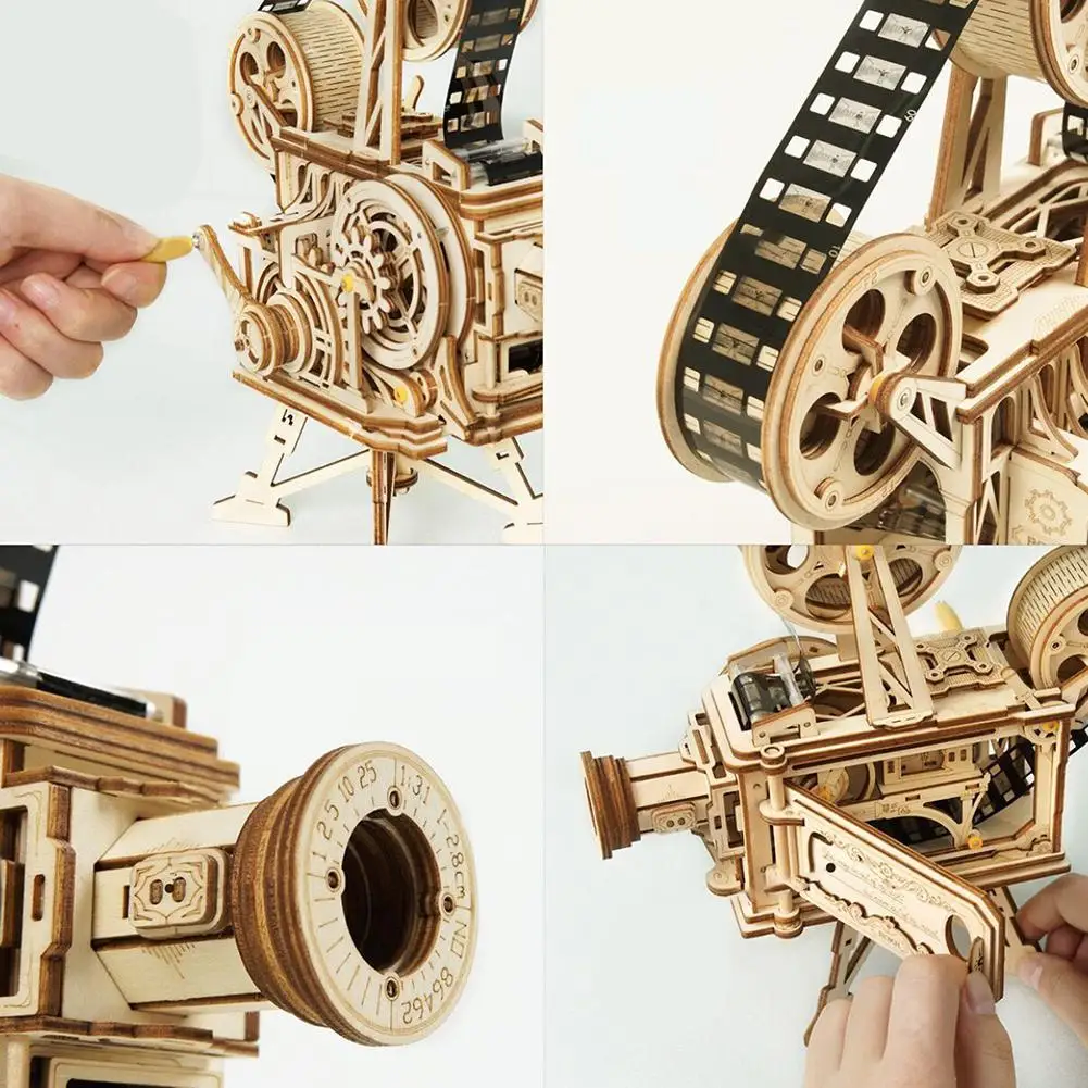 Ретро 3D деревянные головоломки механические модели наборы DIY ремесленные наборы Vitascope настольные украшения