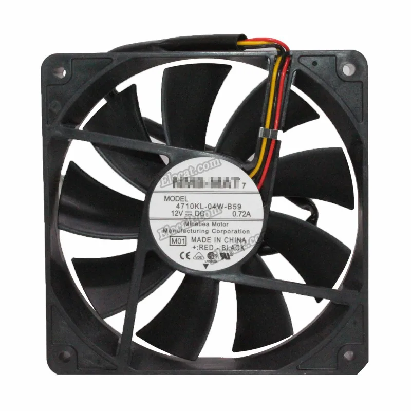 Оригинальный 4710KL-04W-B59 12 см 120 мм 12025 DC 12V 0.72A двойной шарикоподшипник большой объем
