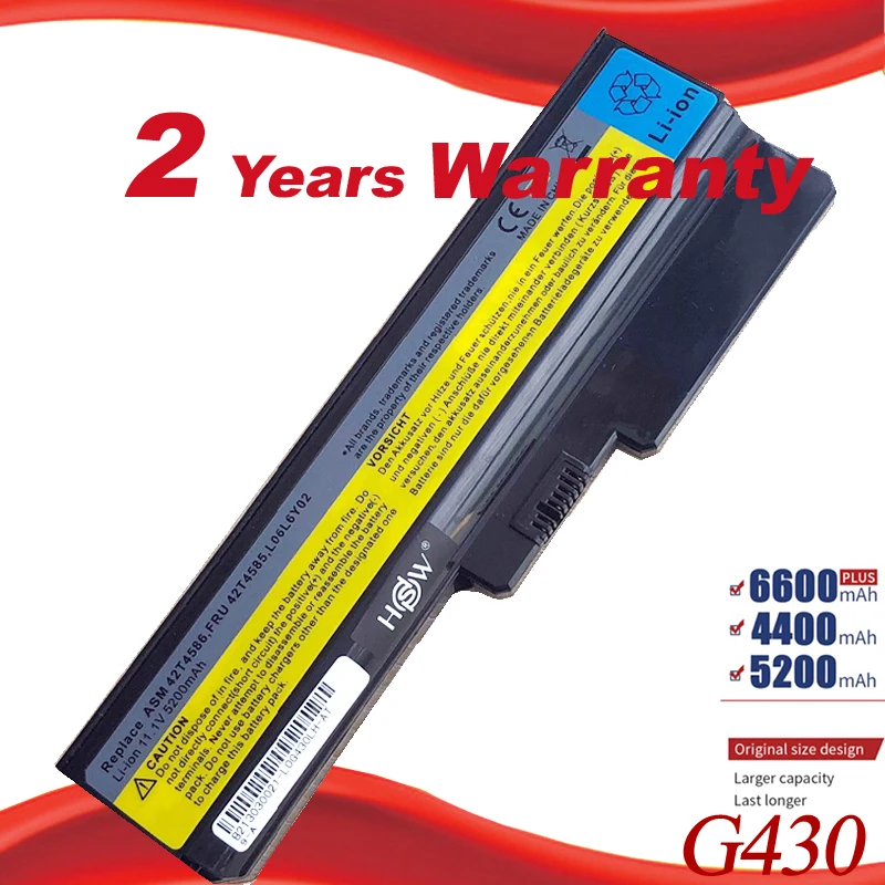 Аккумулятор для ноутбука Lenovo 3000 G430 G450 G530 G550 N500 Z360 B460 B550 V460 V450 G455 G555 Y l08s6y02 |