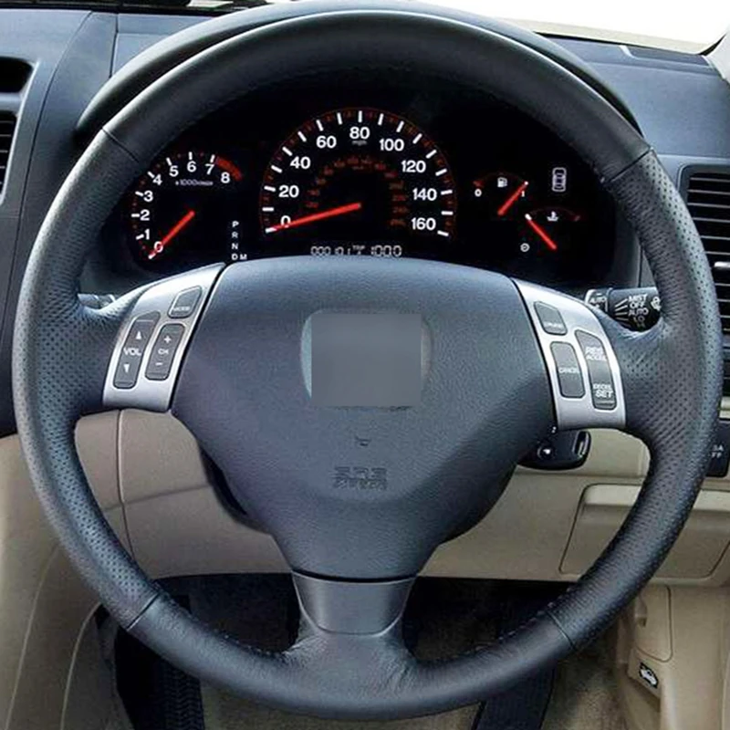 HKOADE DIY Ручная строчка Черная мягкая искусственная кожа для Honda Accord 7 Coupe 2003 2007 (3