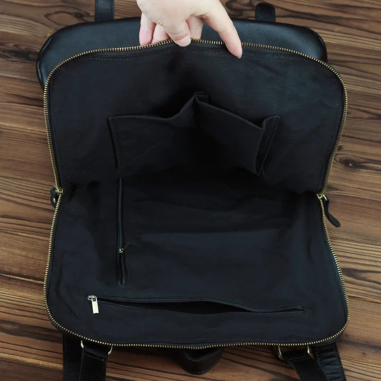 Мужская простая сумка на плечо из натуральной кожи, Ретро стиль, персональная, Воловья кожа, портативная, большая емкость, 15,6 дюймов, рюкзаки для ноутбука