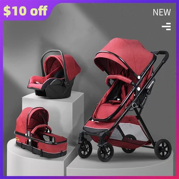 

Baby Light Strollers 3 in 1 Care Luxury Baby Carriage Collapsible High Landview Kids Car High Quality 8 Gifts Travel System