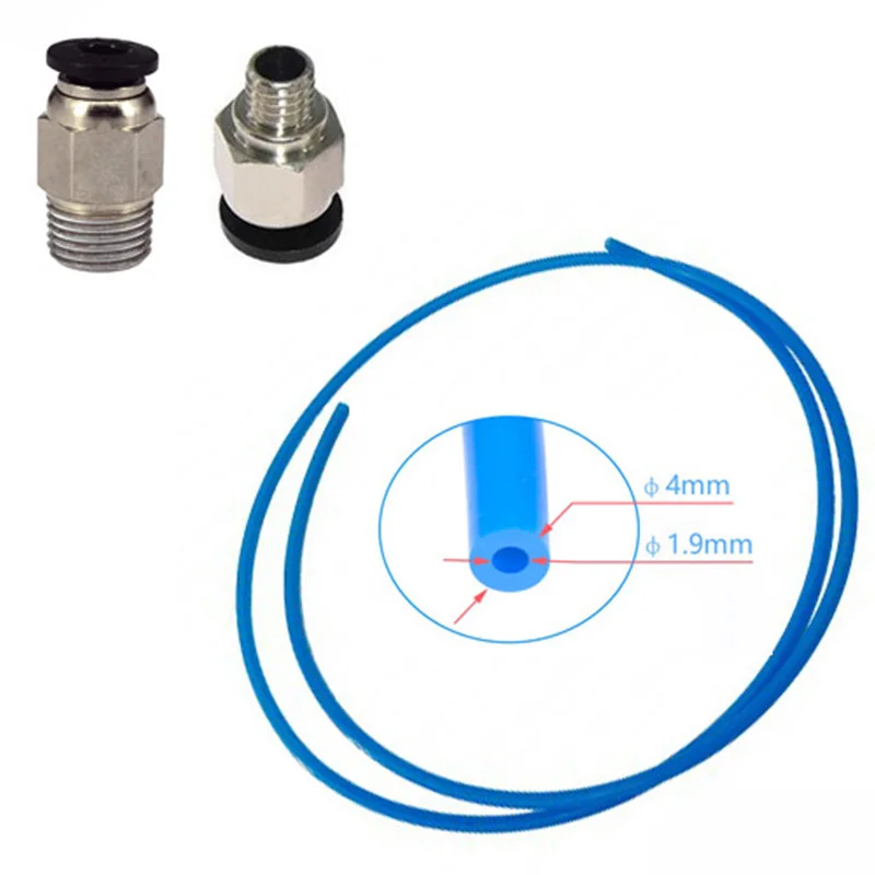 PTFE трубка PC4-M6 и PC4-M10 прямой Пневматический разъем для Ender 3 Модернизированный принтер аксессуары трубка 3d принтер запчасти комплект 40 см
