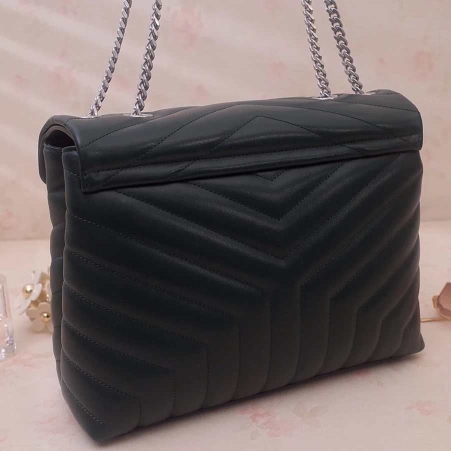Модная Роскошная вместительная сумка через плечо, Высококачественная кожаная сумка на цепочке, сумка на плечо с защитой от окисления с y-линией