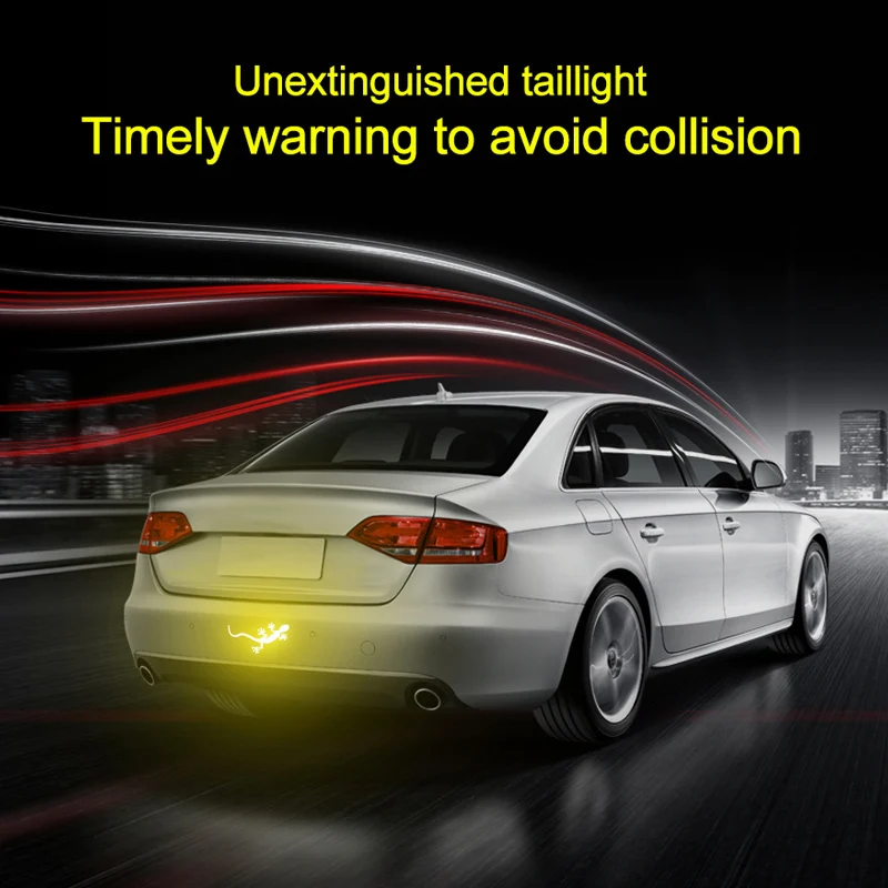 Лидер продаж автомобиля со светоотражающими элементами в форме геккона Предупреждение лента отражатель Стикеры наклейки со значком для ночного вождения G66