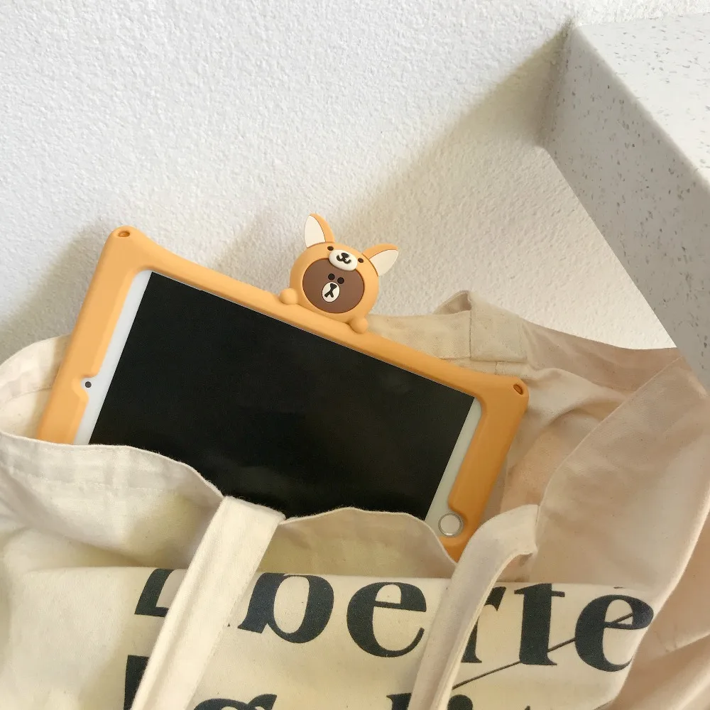 Милый детский чехол для iPad Mini 1/2/3/4/5 Mini 5 4 3 2 1 Mini5 Mini4 Mini3 7,9 '', мягкий силиконовый чехол-подставка из поликарбоната+ ремешок