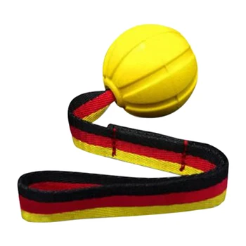 

Puppy Elastic Outdoor Funny Play Fetch Indestructible Bite Chew Toys Pet Teeth Solid Rubber Dog Training Ball With Carrier Rope