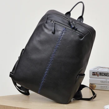 

Men Backpack Men Leather Travel Bag Business Casual Computer Bag Fashion Backpack