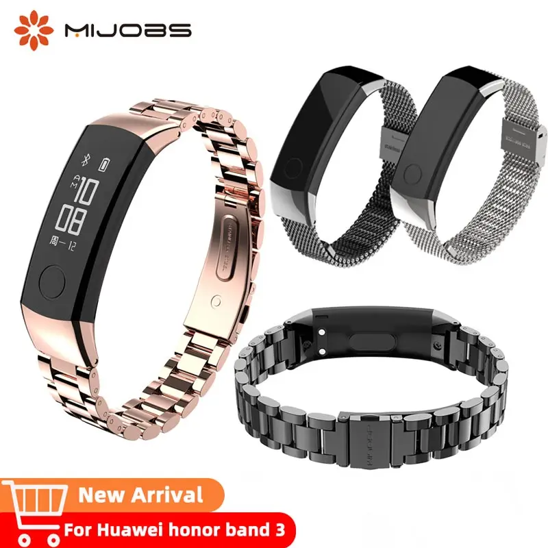 Watch strap Honor band 3 Metal Bracelet for Huawei honor 3 band Watch Band Wristband Stainless Steel Bracelet for huawei 3 band
