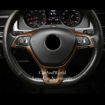 

For Volkswagen VW Teramont Atlas 2017 2018 2019 Steering wheel Decoration Buttons Cover Interior moulding Trims Car Accessories