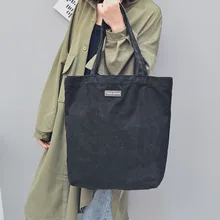 Сумка женская Холщовая Сумка на плечо Корейская Студенческая Холщовая Сумка Harajuku Большая вместительная сумка для покупок