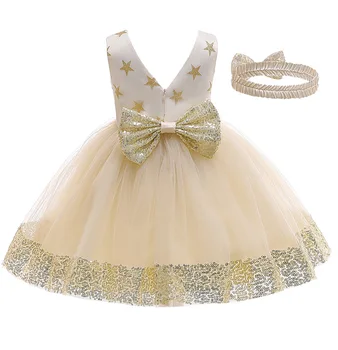 

Baby Girls Dress Summer Bow Princess Dress Christening Infantil 1 Year Birthday Party Dress For Newborn Kids Clothes vestidos