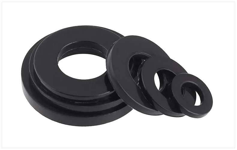 Arruelas de Nylon Junta de Plástico Paded para Parafusos m8 M10 * 25 M12 M14 M16 M18 M20 Rígido Preto Isolamento Nylon Plana m2 m3 m4 m5 m6