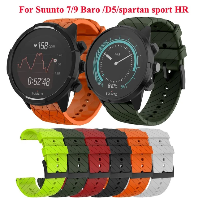 24MM Silicone Watch Band Strap For Suunto 7/9/9 Baro/D5/Spartan