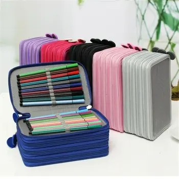 

Color pencil case 72 Slot Foldable Colored Pencil Case Organizer PU Leather Pen Bag Storage Pouch