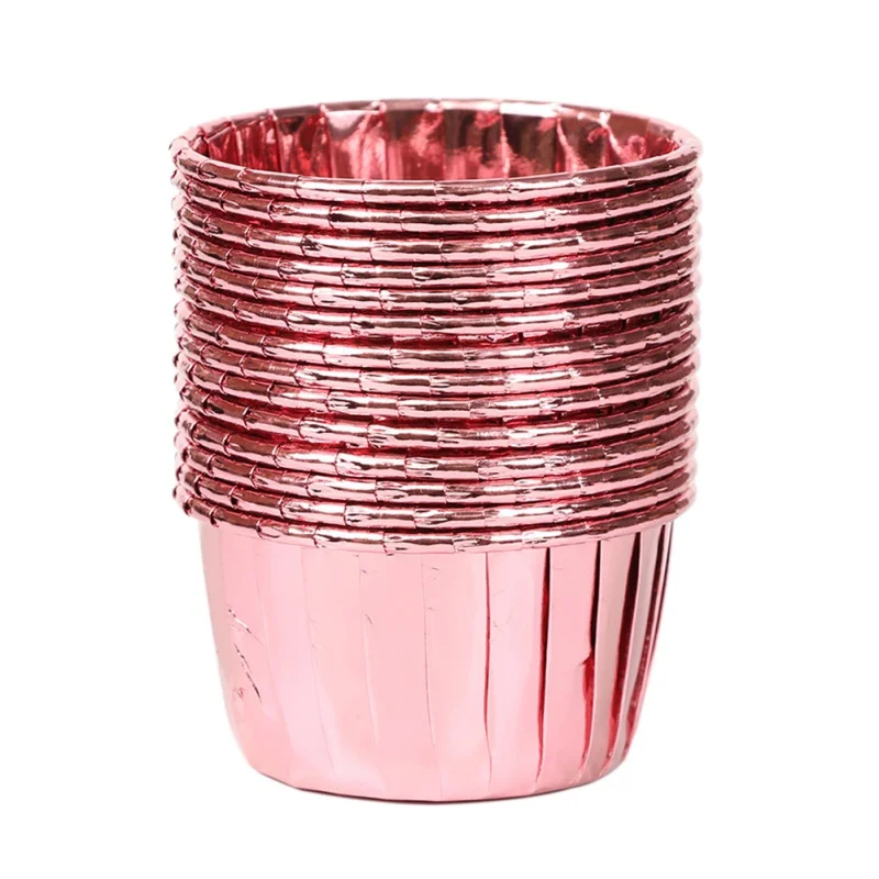 Small Edge Curl Cake Paper Cup Double Sided Aluminized Baking Cake Cup Baking Cake Wrapping Paper Cup for Festival Party