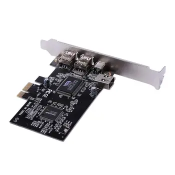 

PCI-E to 1394 Expansion Card Single Channel Supporting Data Transmission 3 Ports 1394A 1x 4Pin 2x 6Pin DV Video Controller
