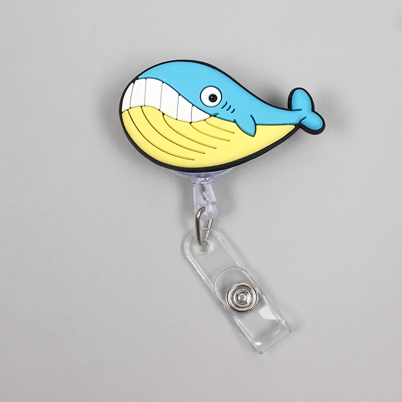 Creative Ocean Fish Clown Retractable Boy Starfish Turtle Card Holder Badge Reel Nurse Exhibition Enfermera Girl Name Card Chest