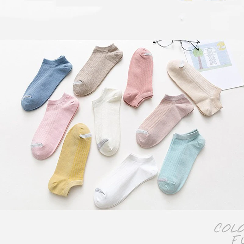 5 пар, женские носки унисекс из мягкой шерсти, компрессионные короткие носки, пара носков до лодыжки, Чулочные изделия, нескользящие носки-лодочки, Meais Homme