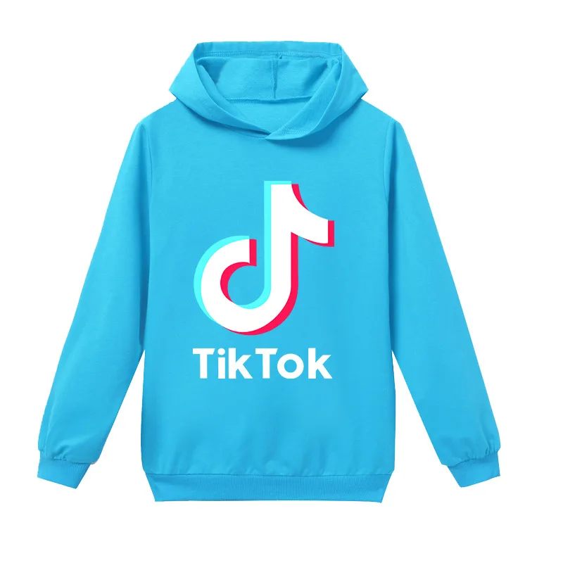 TikTok/Детская Хлопковая футболка с длинными рукавами и капюшоном для мальчиков и девочек с изображением героев мультфильмов Алан Уокер Дэдпул - Цвет: H1244-blue