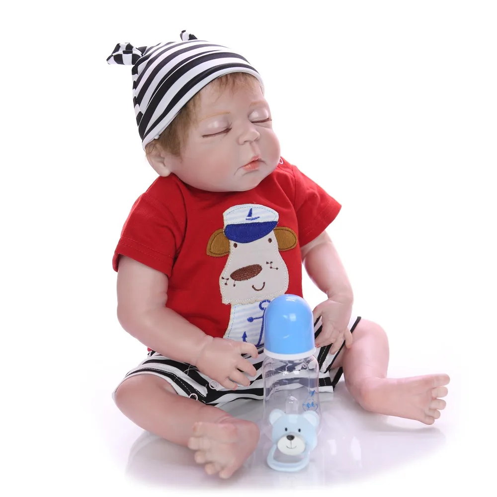 2" 57 см NPK bebes кукла новорождённого полного тела силиконовые reborn Детские куклы настоящие спящие Новорожденные Детские куклы для Детские Подарочные игрушки bonecas