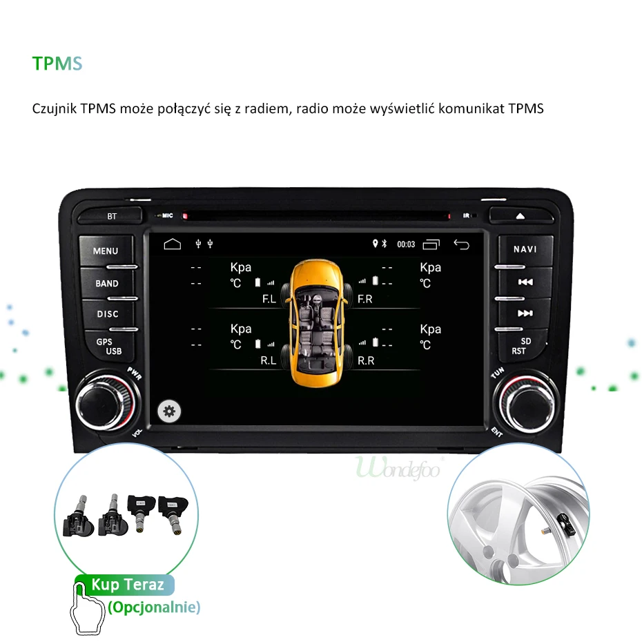 Clearance IPS SCREEN 64G Android 9.0 2 din Car Multimedia Player For Audi A3 S3 GPS radio stereo navigation AUDIO tape recorder BT 4.0 USB 26