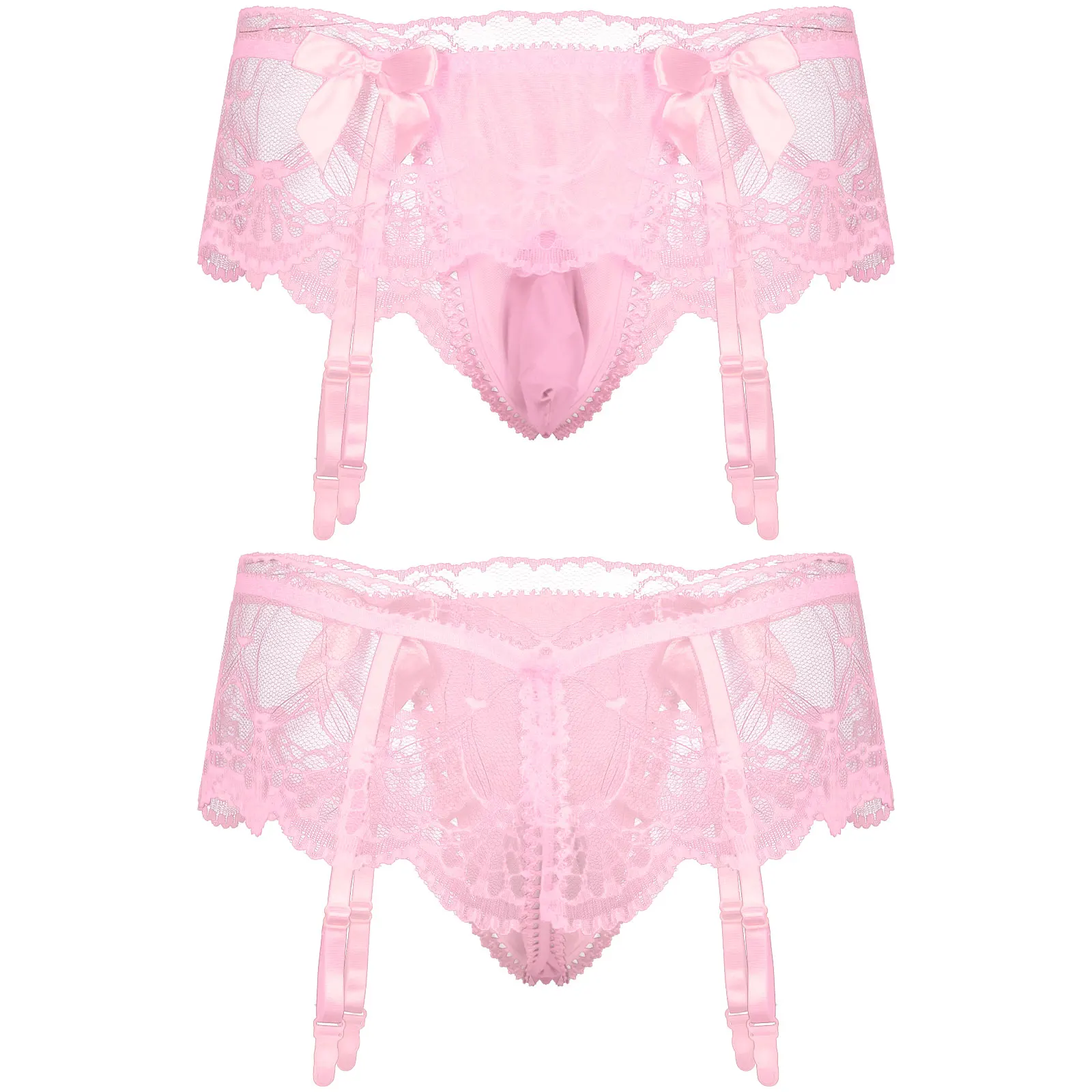 Men's Sexy Lace G-String Pouch Panties