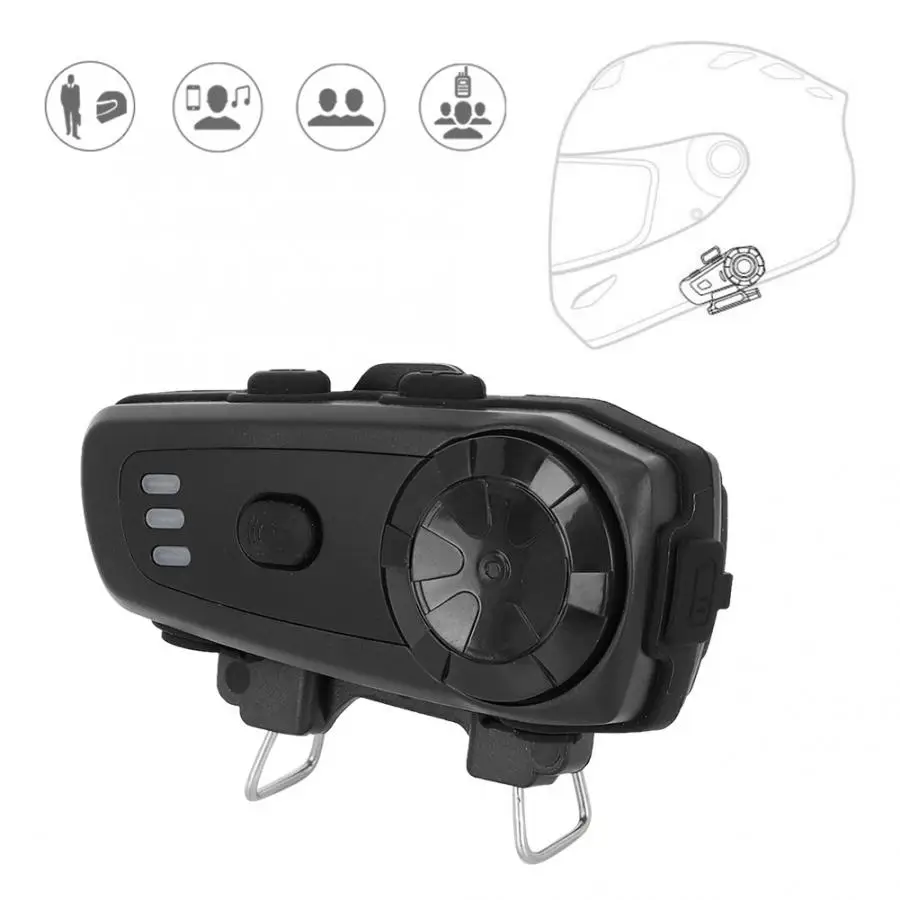 M6 Bluetooth мотоциклетный шлем домофон мотоцикл MP3 Беспроводная гарнитура Водонепроницаемый домофон