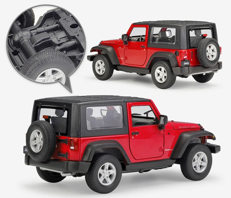 WELLY Модель автомобиля 1:24 Масштаб 2007 Jeep Wrangler литье под давлением автосимулятор сплав внедорожный металлический классический автомобиль для детей подарочная коллекция