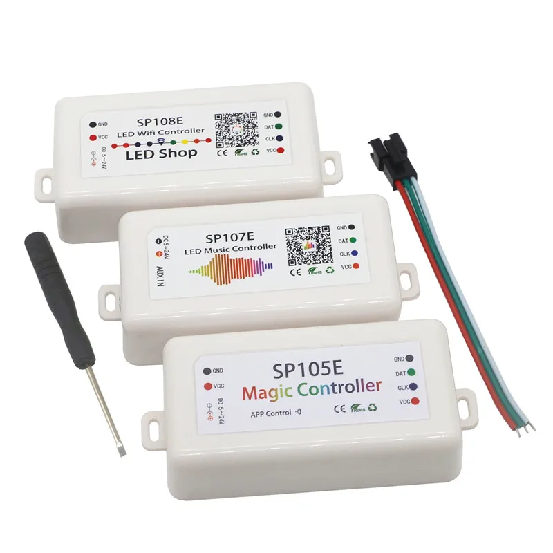 SP105E SP107E SP108E Bluetooth Wifi музыкальный контроллер для WS2801 WS2811 WS2812B SK6812 магический светодиодный контроллер RGB