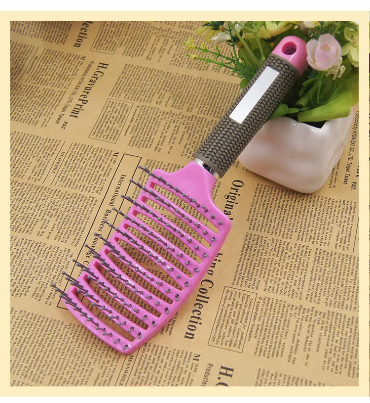 1 шт изогнутые Detangling Щетка для волос Помпадур облегчает расчесывание гребень