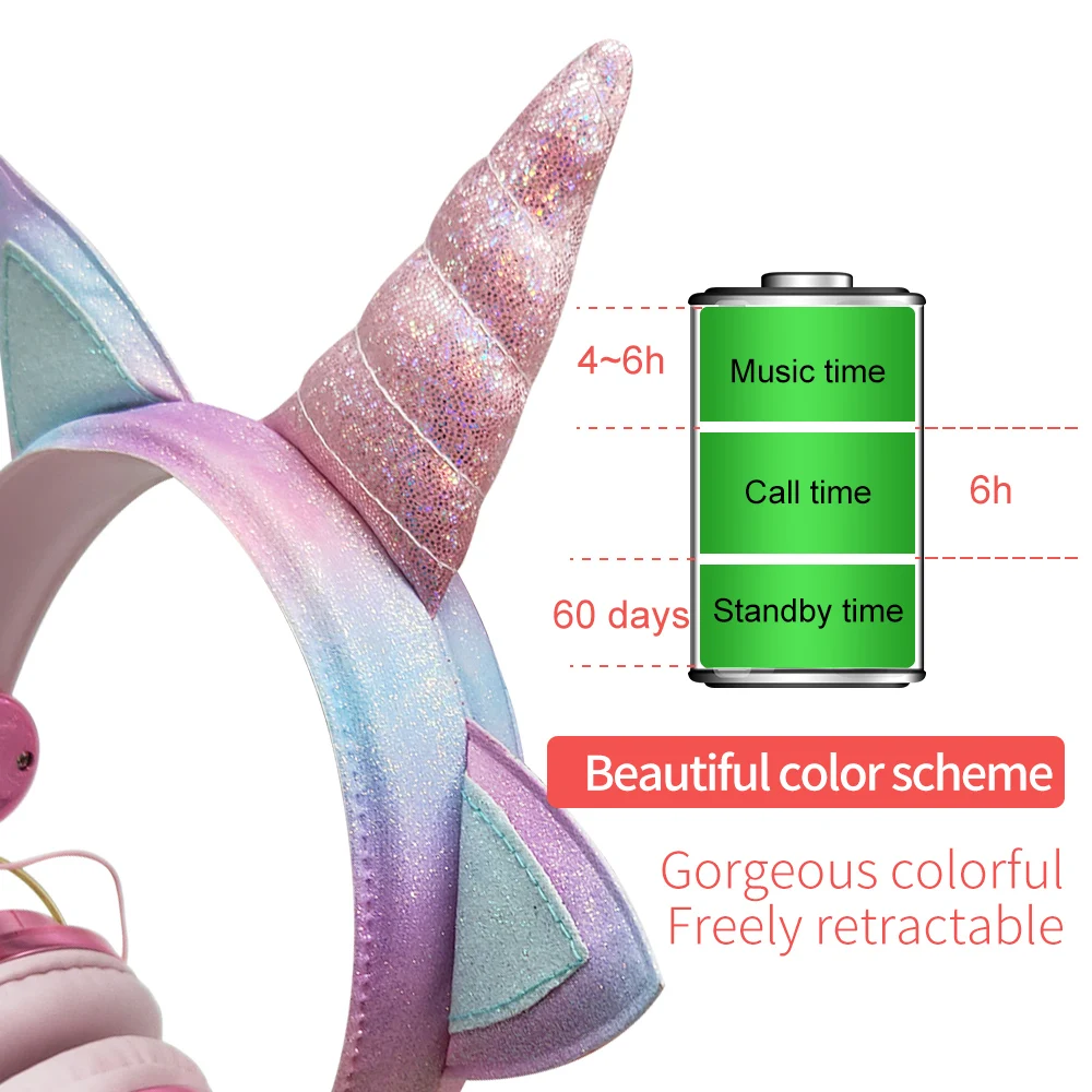 5 0 Bluetooth Unicorn headset wireless headphones headset with microphone Unicorn koptelefoon for laptop phone MP3 tablet PC