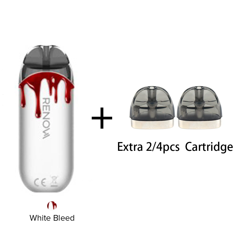 Оригинальные электронные сигареты Vaporesso Renova Zero Pod с 2 мл картриджами Vape Tank 650 мАч батарейный мод ароматизатор электронная сигарета - Цвет: White Bleed