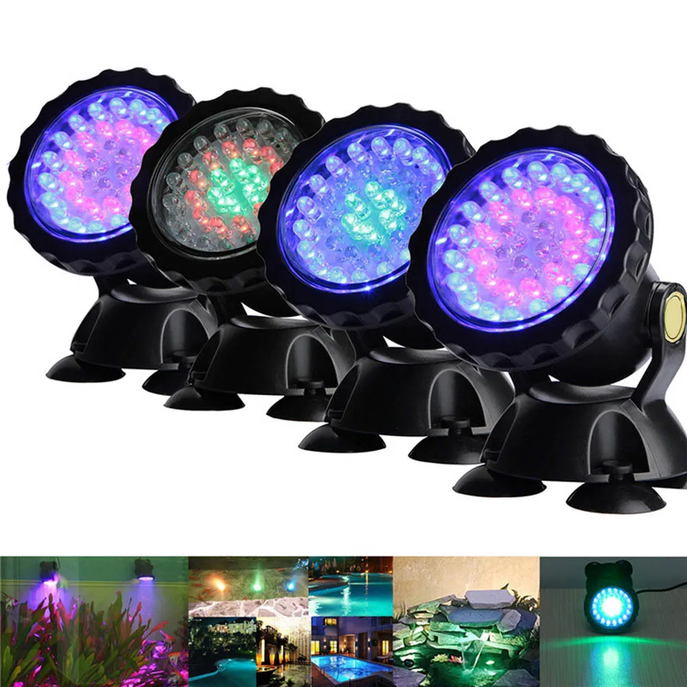 RGB 36LED Точечный светильник Открытый подводный водонепроницаемый светильник для бассейна Плавающий сад фонтан аквариум пейзаж