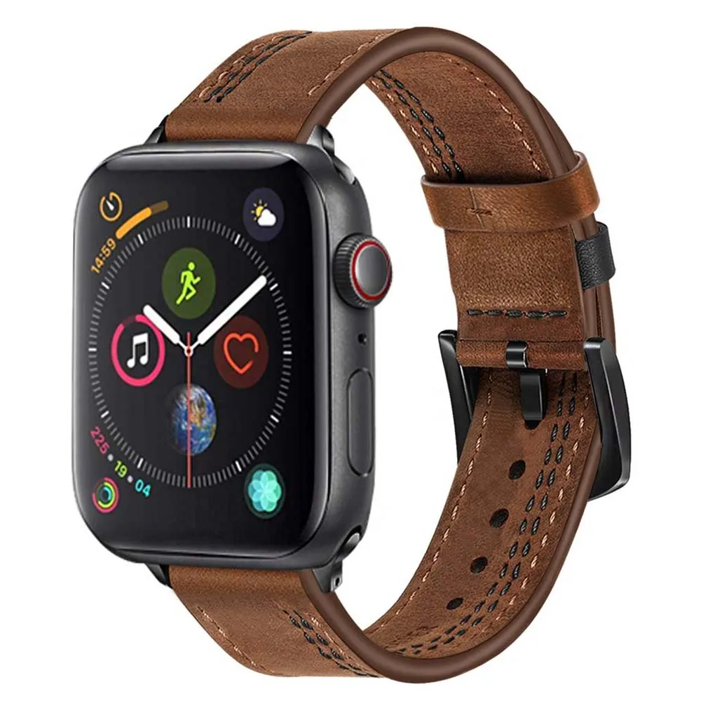 Ремешок для часов Bandream из натуральной телячьей кожи браслет iWatch Apple Watch SE 6 5 4 3 2 1 44