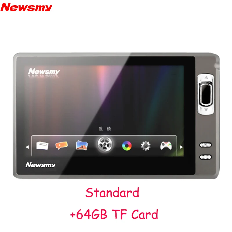 With 64G TF Newsmy A11HD+ Walkman 4,3 дюймов Большой экран MP4 портативный 1080P HD видео MP5 радио Электронная книга музыкальный плеер Поддержка OTG 64 Гб/128 Гб TF - Цвет: With 64G TF