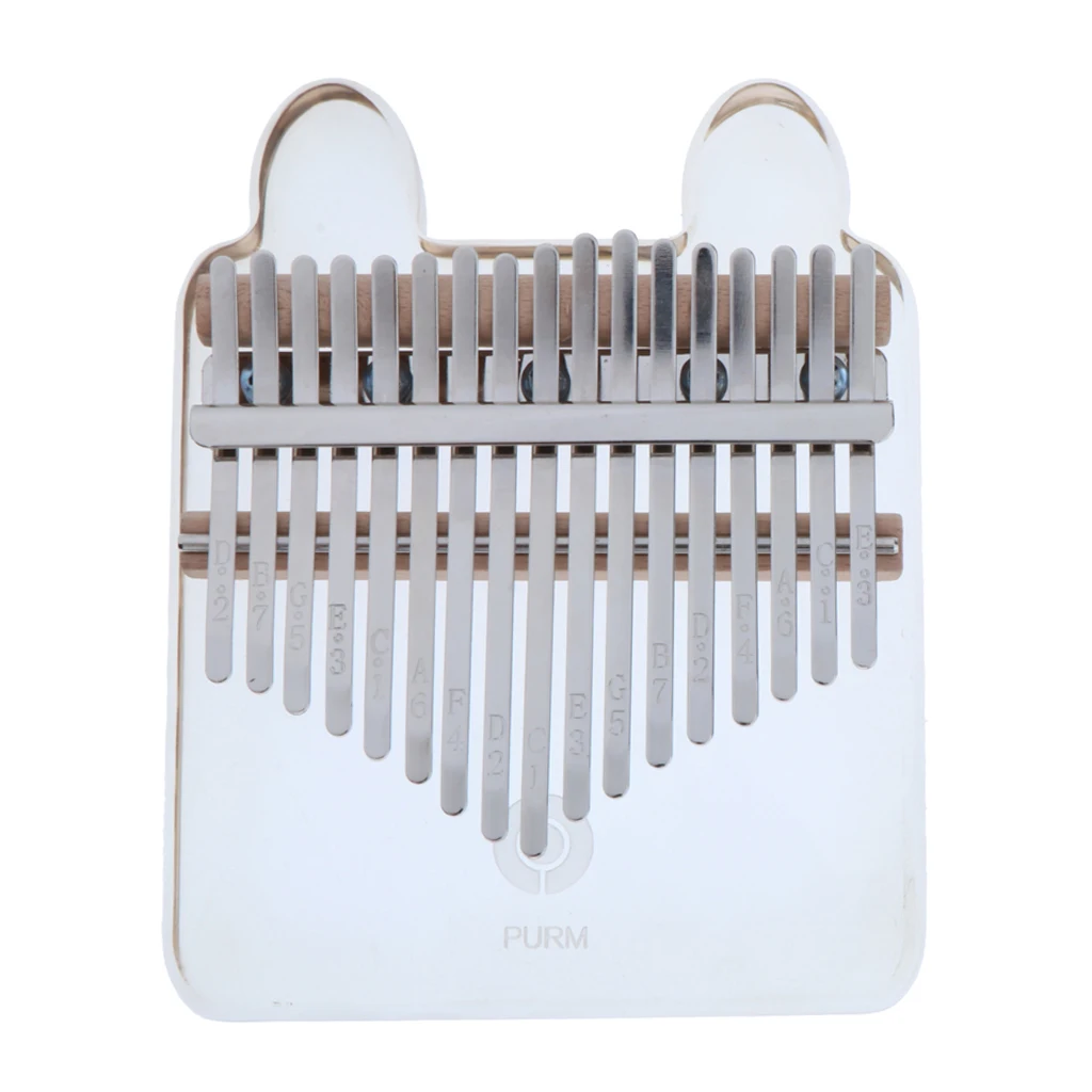 17 Key Kalimba Clear Thumb Piano Gift Transparent Acrylic Musical Instrument w/ Bag Hammer Cute Lovely Animals Cat Bear Rabbit 