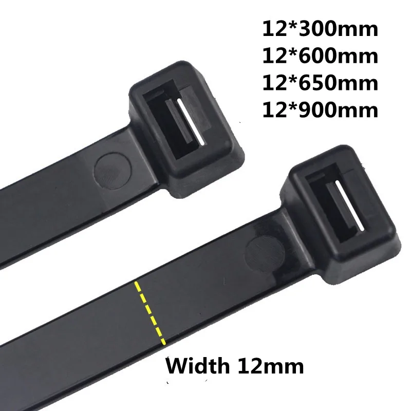 

12*300/600/900 cable tie width12mm self-locking plastic nylon cable tie 12/24/35 inch high quality plastic ties30 PCS/bag