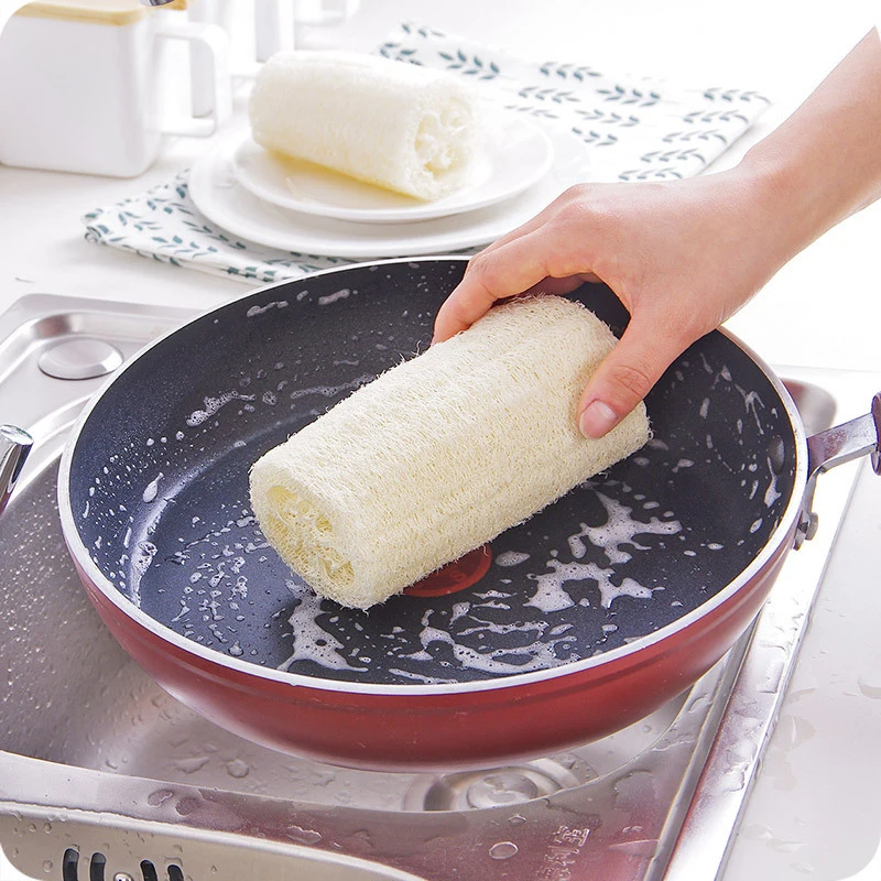 Bath Shower Sponge Natural Loofah Luffa Loofa for Spa Body Scrubber Horniness Remover Bathing Massage Household Cleaning Brushes | Дом и сад