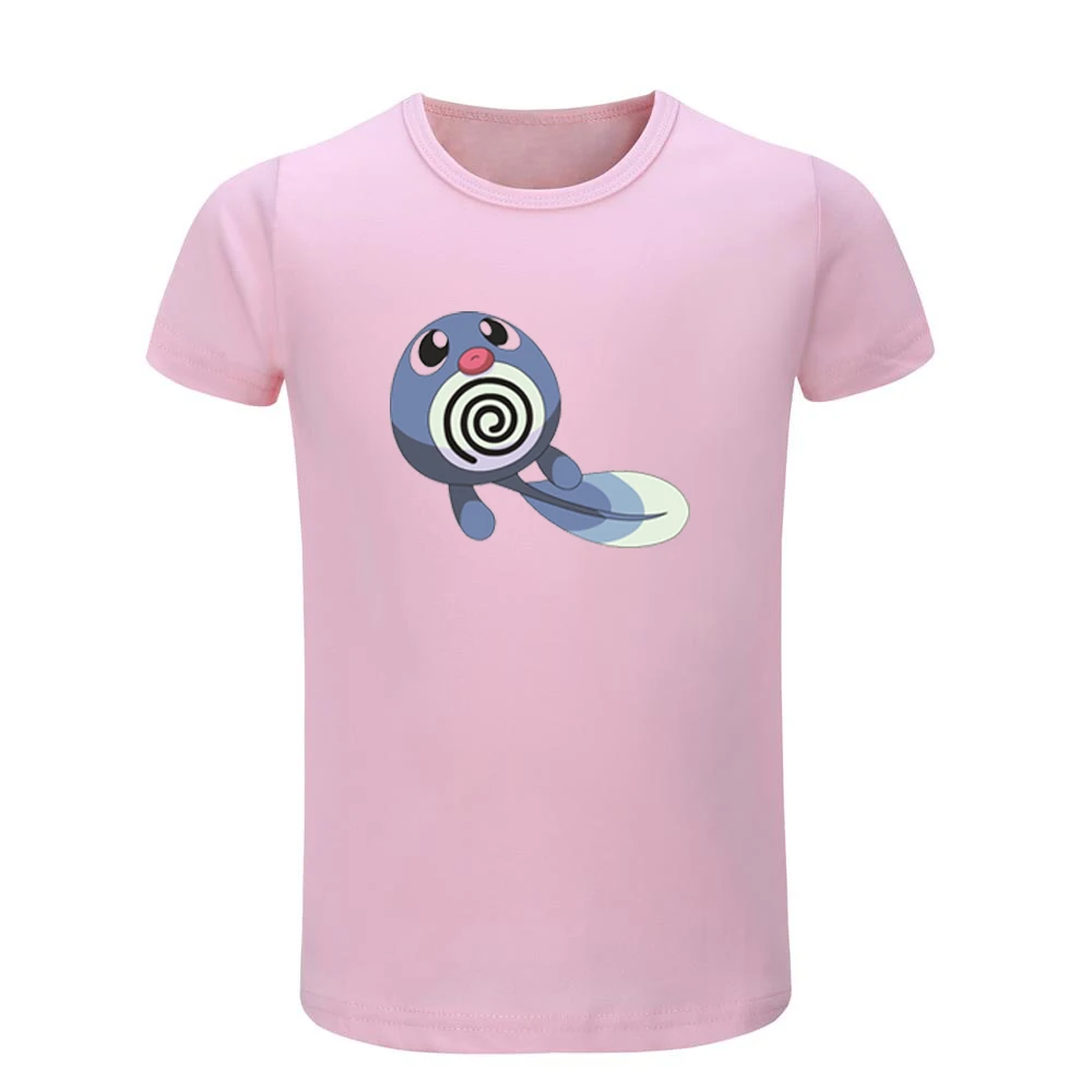 JeKP963D Детские футболки с рисунком Pokemon Dratini Lapras Poliwag Детские футболки с графическим принтом Рождественский подарок с короткими рукавами для мальчиков и девочек - Цвет: JeKP963D