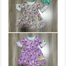 Пасхальное платье с цветочным рисунком для маленьких девочек платье с короткими рукавами и принтом кролика для девочек, платье из мягкого молочного шелка платье для девочек с бантом