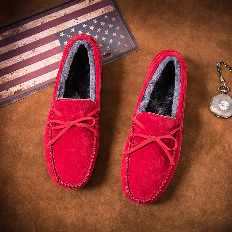red moccasins mens